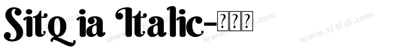 Sitqia Italic字体转换